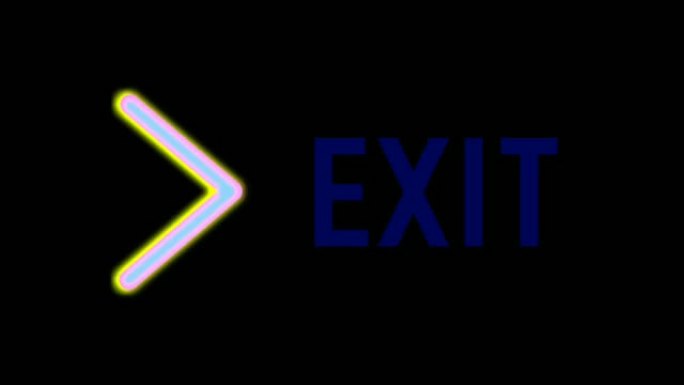霓虹灯形状的出口标志的视频插图