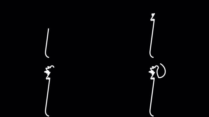 连续一张线条图。飞鸟标志。黑白花卉插图。标志、卡片、横幅、海报、传单的概念