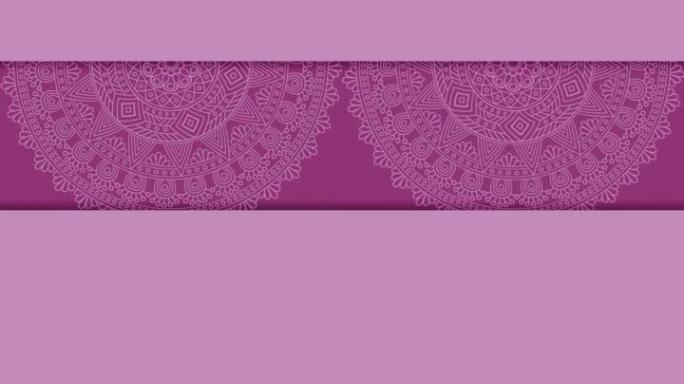 垂直粉红色的伊斯兰斋月背景，带有月亮和兰特斯。斋戒、开斋节、斋月、伊斯兰仪式和传统的象征斋月书法-亚