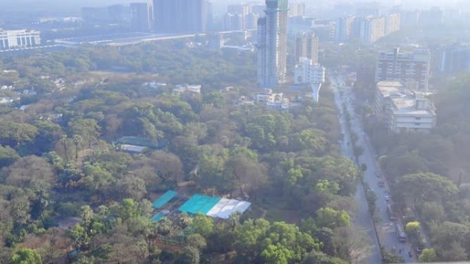 波威·维赫罗利孟买城市鸟瞰图从凯拉斯商业公园拍摄