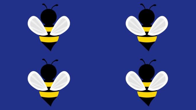 蜜蜂拍打翅膀的循环动画