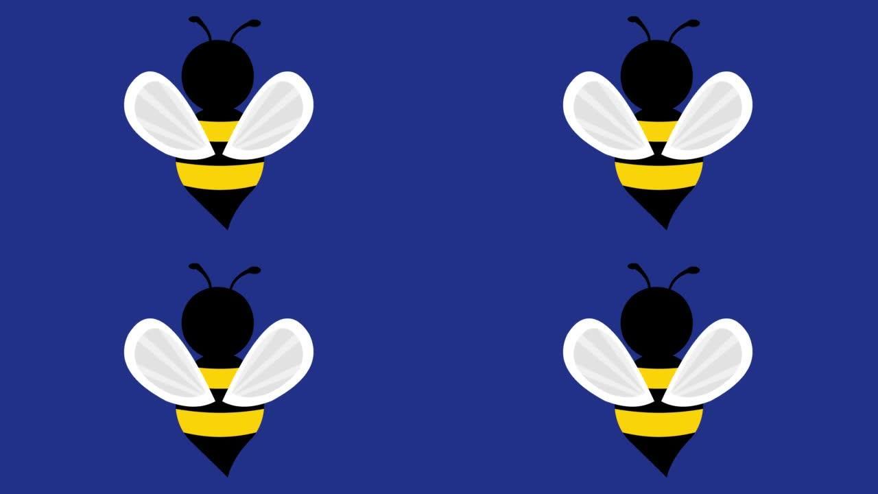 蜜蜂拍打翅膀的循环动画