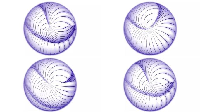 附着在球体上的几何抽象线。几何球体地球隔离在白色。