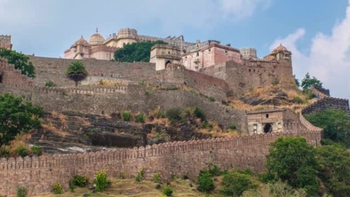 印度Kumbhalgarh fort timelapse