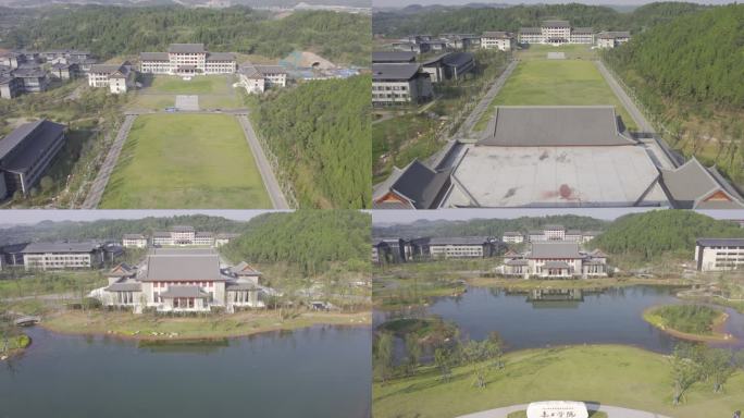 资阳4K航拍-四川音乐学院航空美术学院