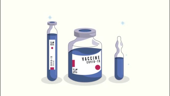 covid19疫苗运动用小瓶动画