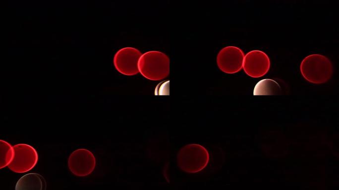Bokeh circle light抽象红色夜晚背景