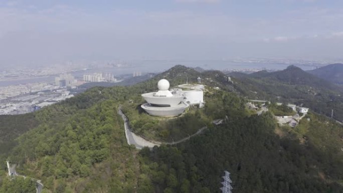 “双极化多普勒天气雷达” 在市峰气象观测站的航拍