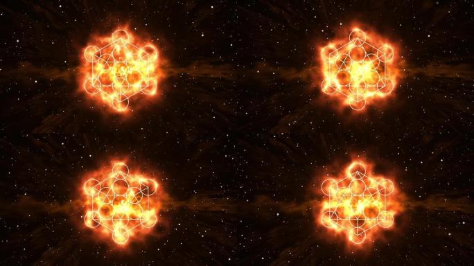 具有动画效果的二十面体符号