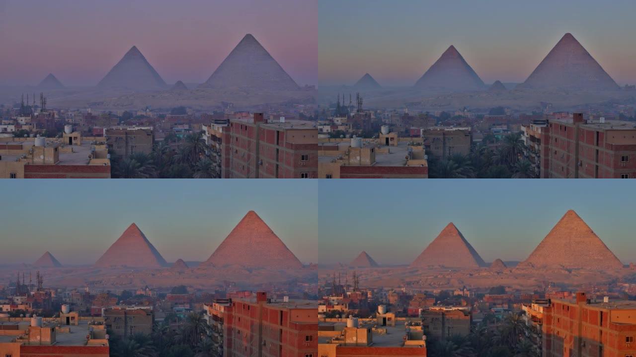 埃及吉萨大金字塔国外外国延时
