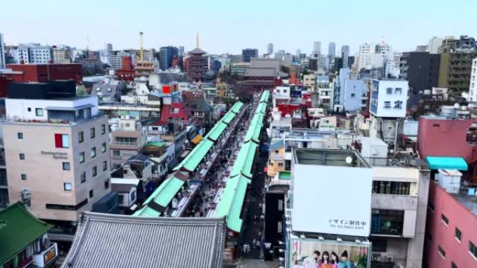 浅草森次中木市场城市风光建筑高楼