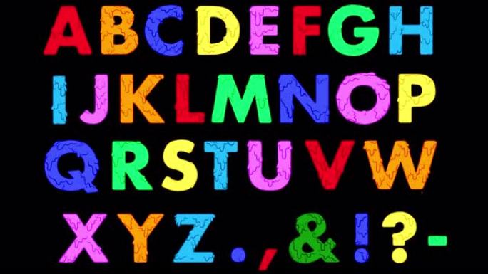 彩色卡通字母