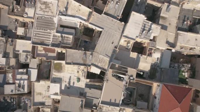 以色列阿克里老城的空中俯视图。