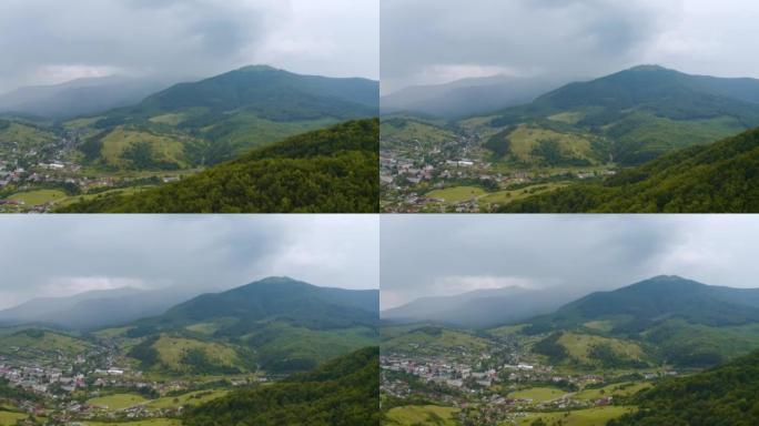 春天，大雨淹没了山区。