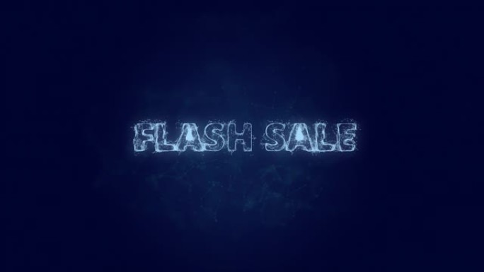 Flash sale文本。带文本闪光销售的丛。神经丛。4k视频