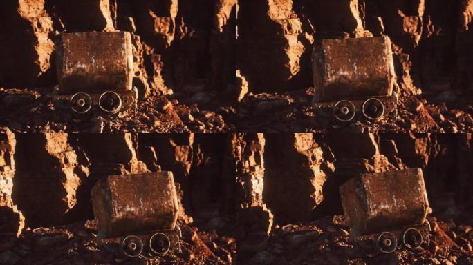 淘金热期间用来搬运矿石的废弃金矿手推车