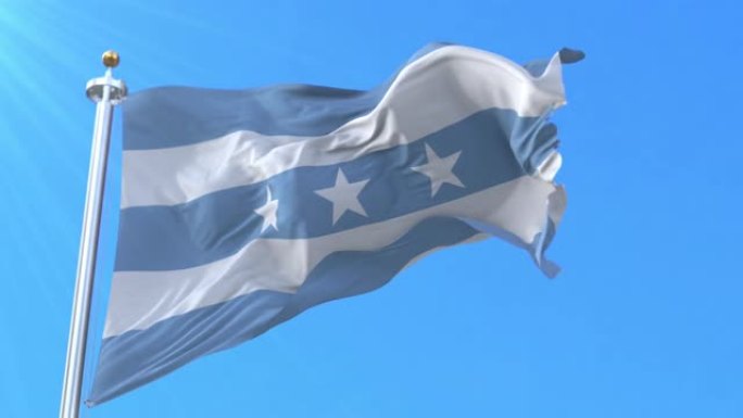厄瓜多尔瓜亚基尔国旗。循环
