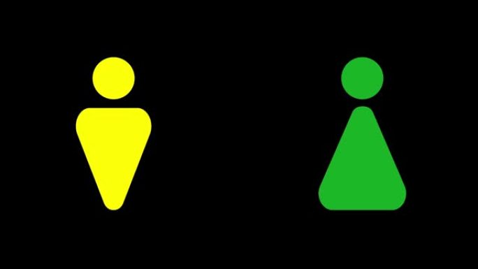 女性男性符号，个人展示设计