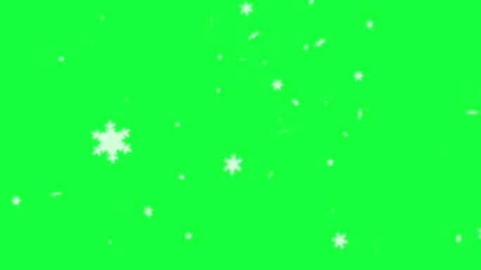 高分辨率绿屏逼真的动画降雪动画，使用方便。