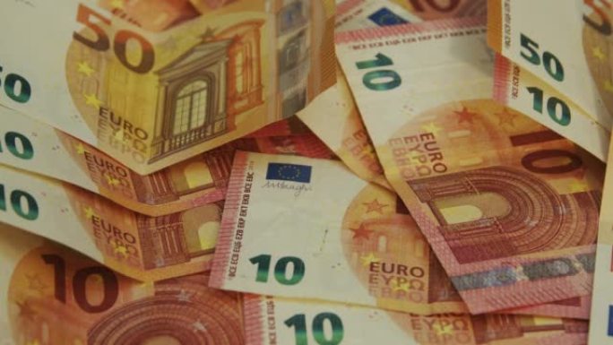 货币欧元4K外国纸币纸钞金融金钱