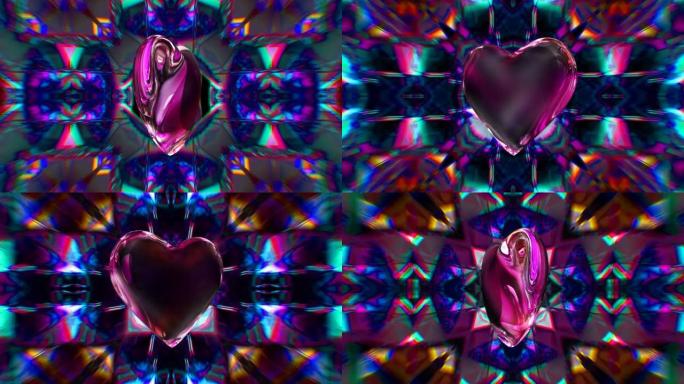 心脏抽象现代背景4k循环