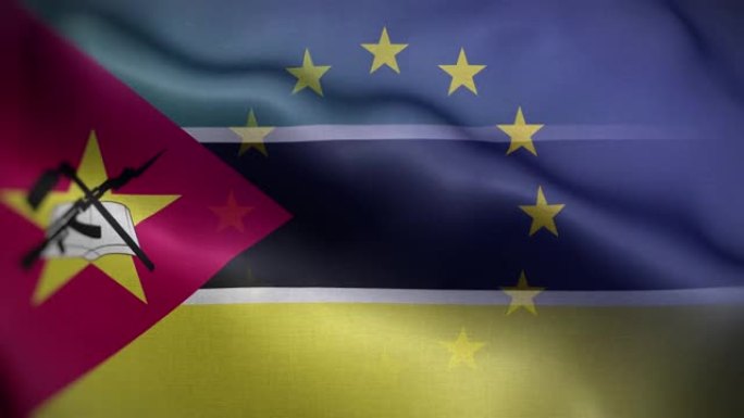 EU莫桑比克旗环背景4K
