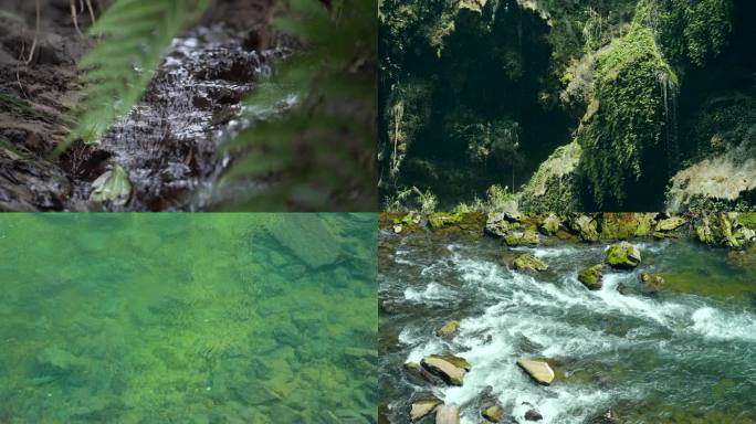 水知形」滴水小溪汇瀑布河流山川