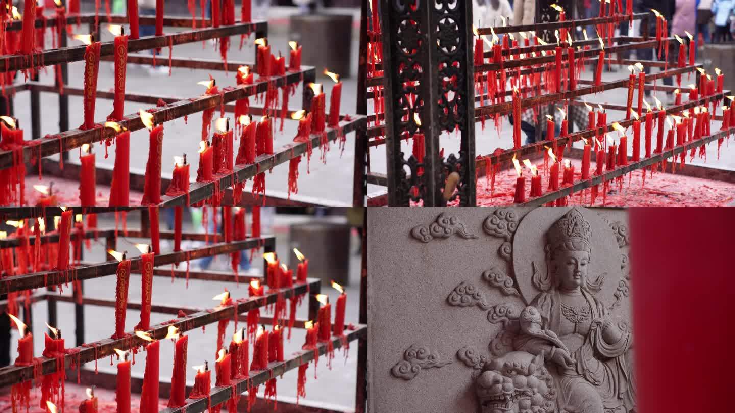 无锡南禅寺国风石雕蜡烛钟4k