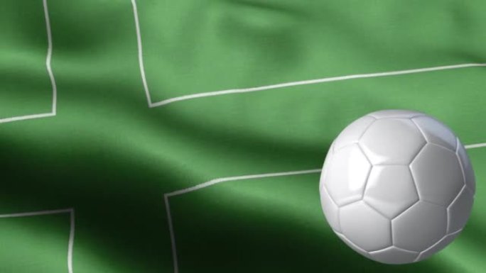 国旗的拉多尼亚和足球-拉多尼亚旗高细节-国旗拉多尼亚波浪图案循环元素-织物纹理和无尽循环-足球和旗帜