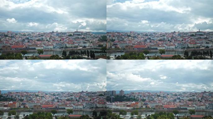 欧洲葡萄牙科英布拉市中心令人惊叹的延时。