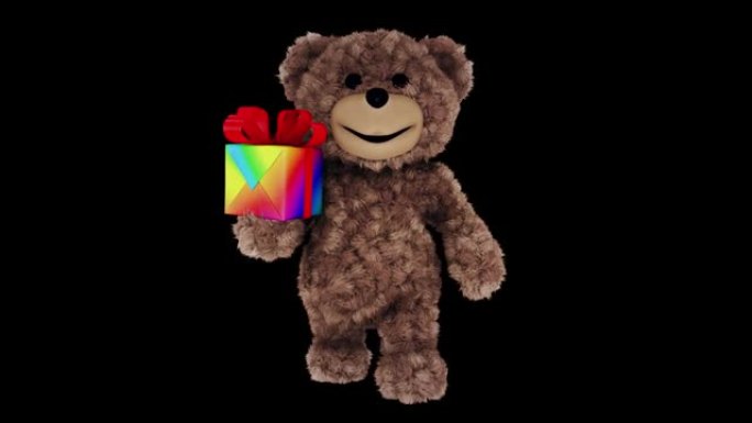 泰迪熊展示礼物循环阿尔法频道