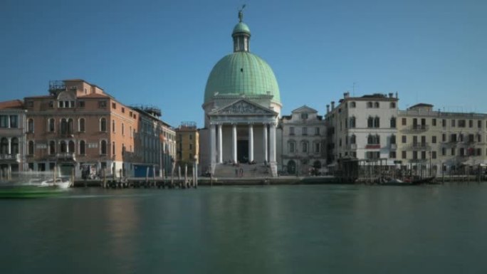 意大利威尼斯的圣西蒙短笛教堂大教堂时间流逝