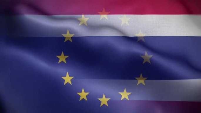 EU泰国国旗循环背景4K