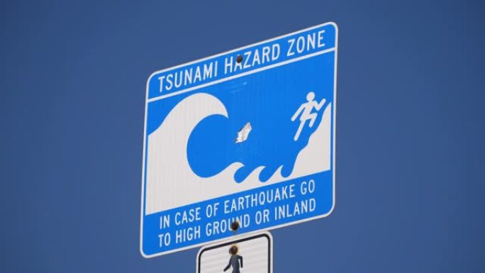 加利福尼亚的海啸预警标志