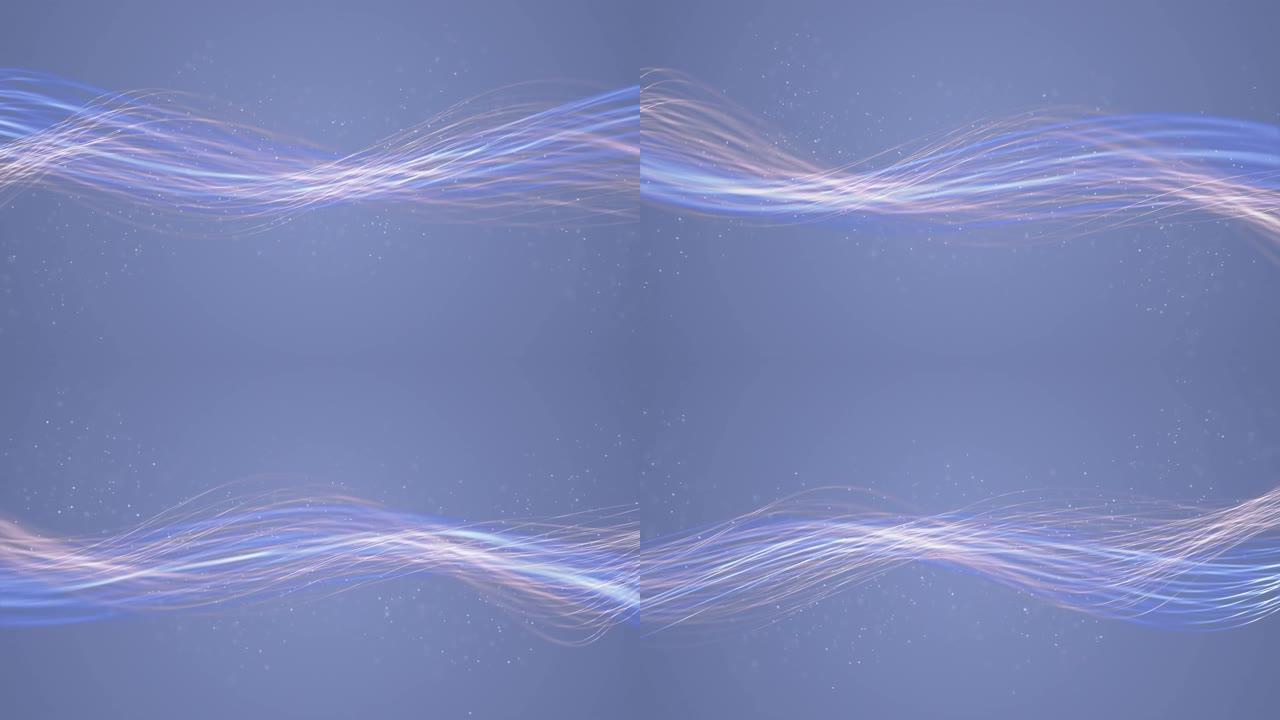 蓝色线条的抽象奢华背景。几何图形运动动画，简单优雅的通用最小3d技术BG