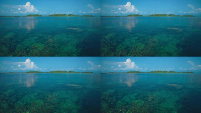美丽的电影/印度尼西亚/泰国/亚洲的Karimunjawa热带太平洋天堂岛屿的无缝视频循环，几乎没有