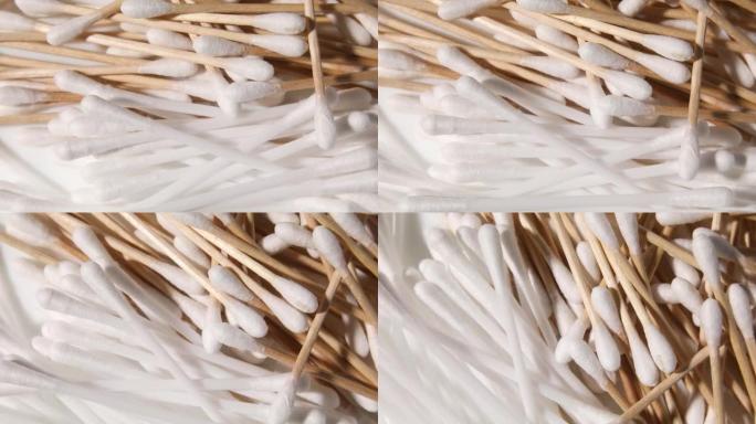 旋转环保木制竹子和塑料棉签