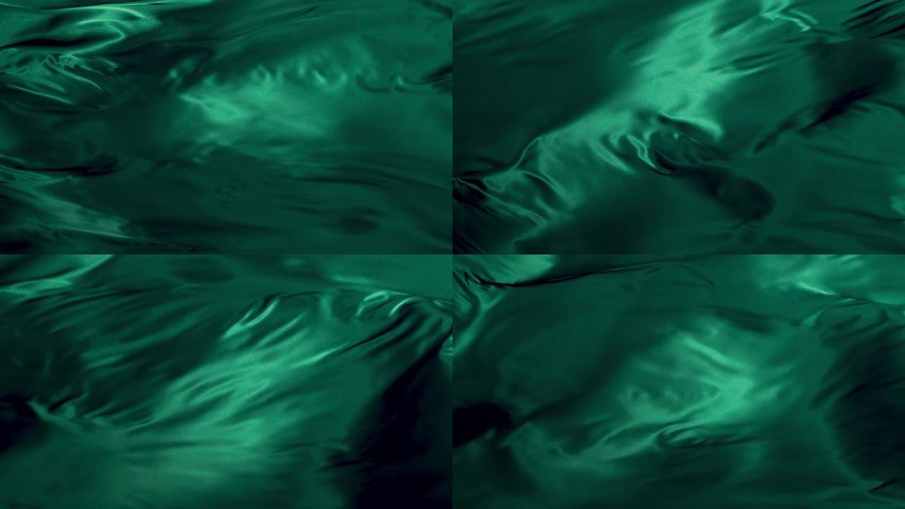 4k光滑织物丝滑布料绿色