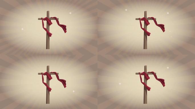 木制基督十字架神圣动画