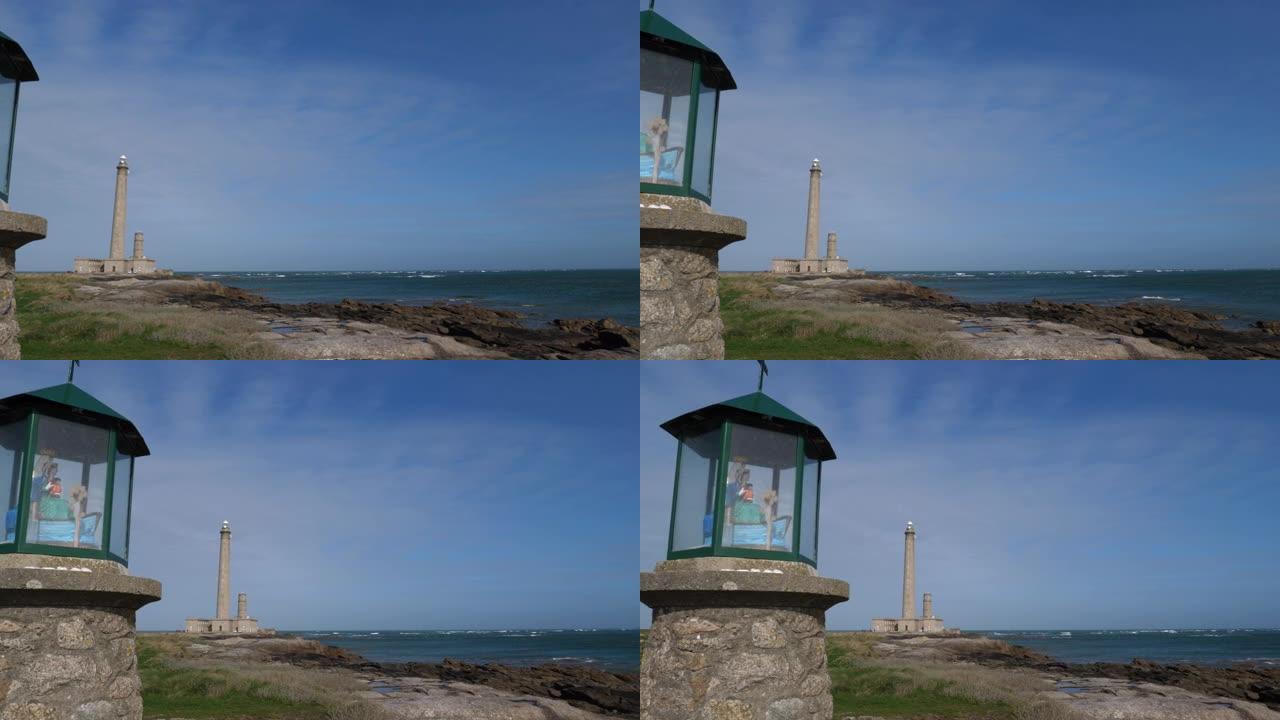 法国科滕坦半岛海牙角盖特维尔勒法尔的灯塔