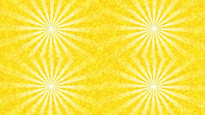 辐射黄线围绕纹理背景的中心旋转。