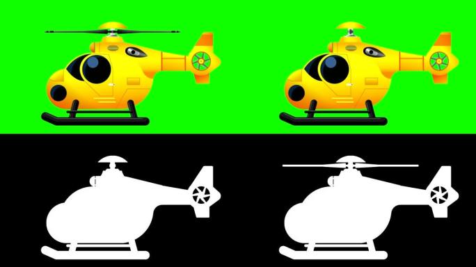 直升机手绘动画。