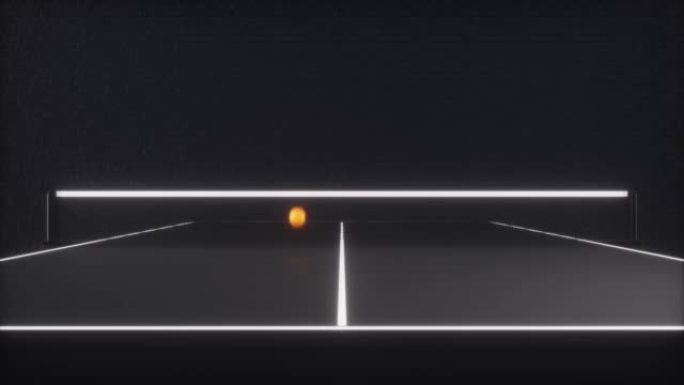 橙色乒乓球在乒乓球台上弹跳