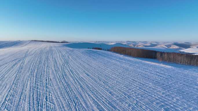 航拍雪域雪原风光