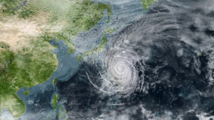 一种台风，成熟的热带气旋，在北半球靠近亚洲地区发展。