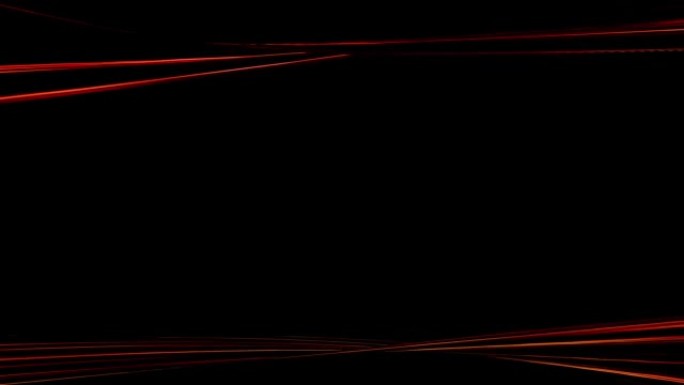 抽象运动背景动画红色色线动态图案在黑暗背景上流动与功率光效果。抽象彩色波浪背景无缝循环。数字背景设计