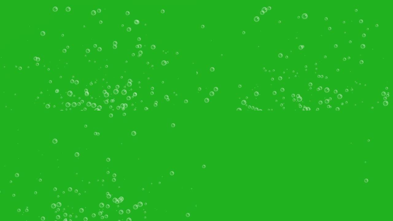 上升气泡绿色屏幕运动图形