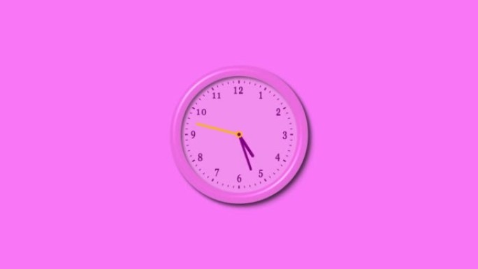 圆形粉色模拟3d挂钟隔离