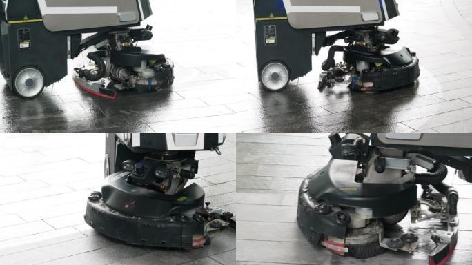 机器人真空吸尘器正在清洁