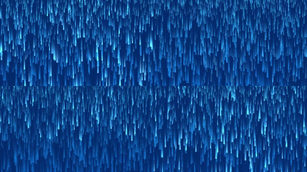 4k抽象蓝色波线粒子背景